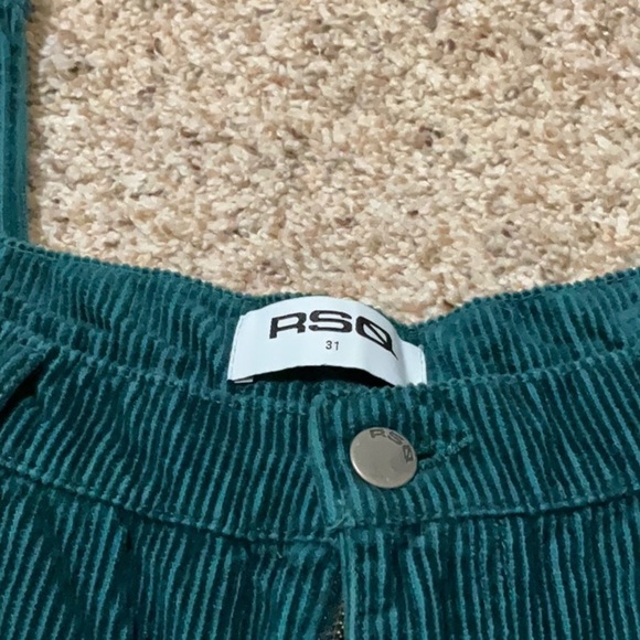 RSQ Wide Leg Cargo Pants in Teal - Picture 3 of 5